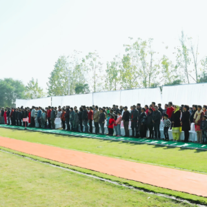 Parents watching Annual Sports Day at The Nurtuary Preschool in Sector 20, Panchkula