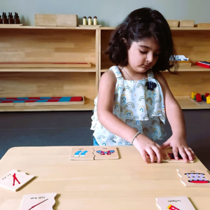 Complimentary objects Montessori preschool activity at The Nurtuary Preschool, Sector 20, Panchkula