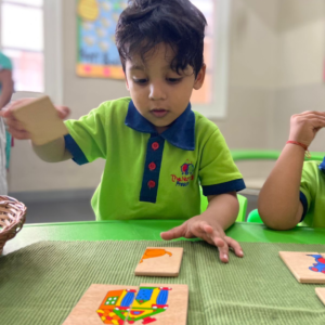 Best playway near me - Complete the Picture Montessori activity at The Nurtuary Preschool, Sector 20 Panchkula