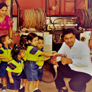 Children from The Nurtuary Preschool in Sector 20 Panchkula on an Excursion to the Fire Station