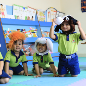 Storytelling session with props at The Nurtuary Preschool, Sector 20 Panchkula, showcasing engaging activities for children