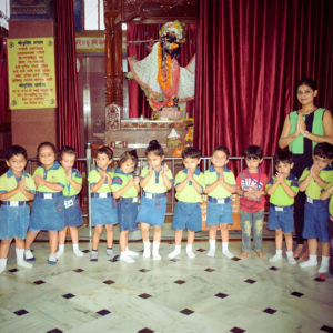 Children from The Nurtuary Preschool on an Excursion to ISKCON Temple in Panchkula