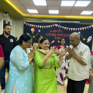 Grandparents Day celebration at The Nurtuary Preschool, a top-ranked playschool near Dhakoli, featuring preschool activities in Sector 20 Panchkula.