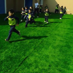 Children Running During Outdoor Activities at The Nurtuary Preschool, Sector 20 Panchkula