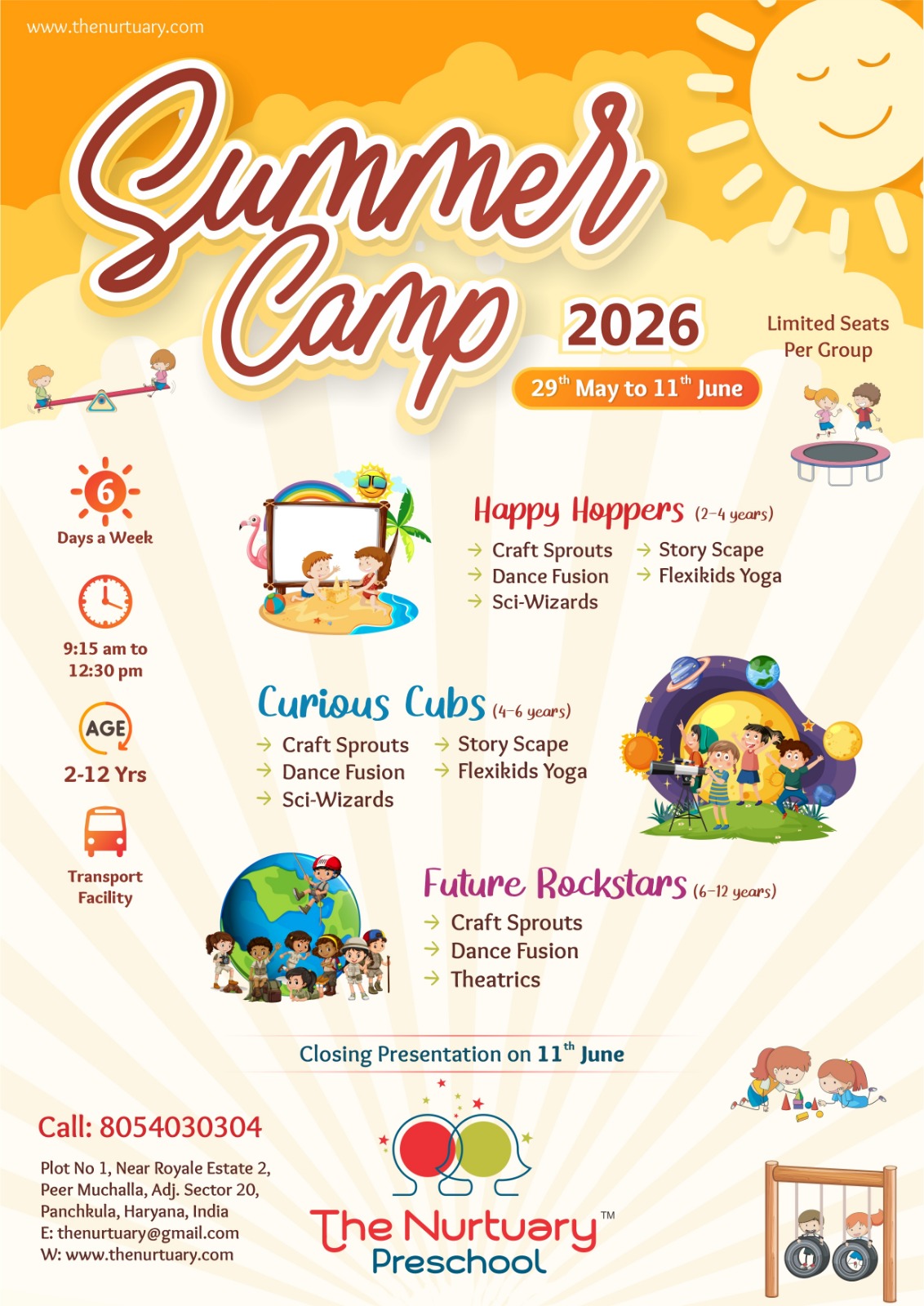 Kids enjoying fun indoor and outdoor activities at the best summer camp in Panchkula